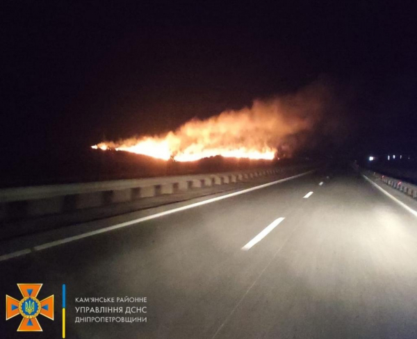 В Каменском районе за сутки трижды тушили горящую траву
