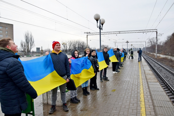 Украина вместе: в Каменском встретили Поезд Единства