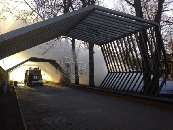 В парке Каменского горел детский аттракцион
