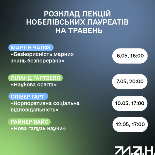 Заглянуть в будущее &ndash; бесплатные лекции нобелевских лауреатов для украинцев