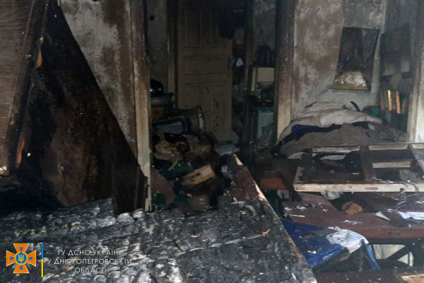 В Романково тушили пожар в частном секторе
