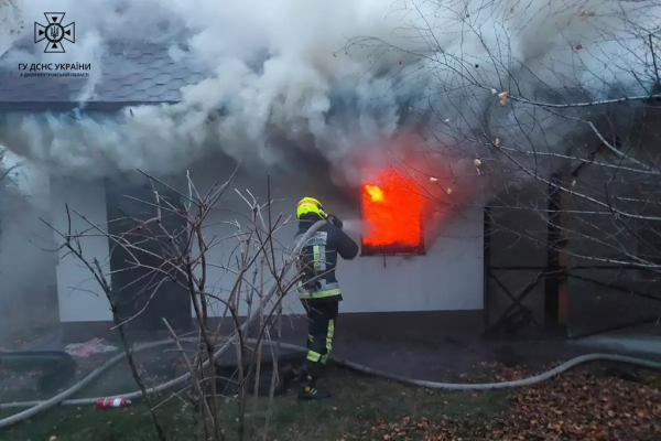 У Слобожанському сталася пожежа в лазні