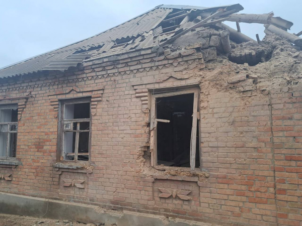 Ворог спрямував на Нікополь два дрони-камікадзе та двічі атакував місто з важкої артилерії