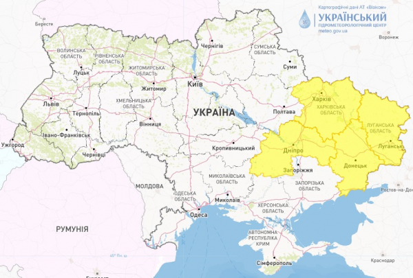 В Україні прогнозуються опади та послаблення морозів