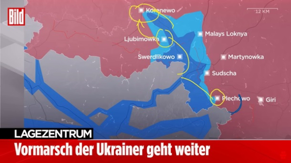 ЗСУ оточують райцентр Коренево на Курщині - Bild