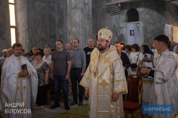 В новому храмі Преображення Господнього УГКЦ в Кам&rsquo;янському відбулася перша святкова служба