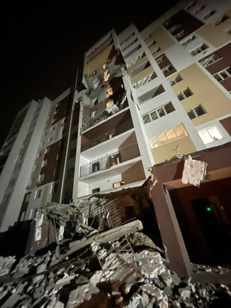 На Київщині БПЛА пошкодив багатоповерхівку