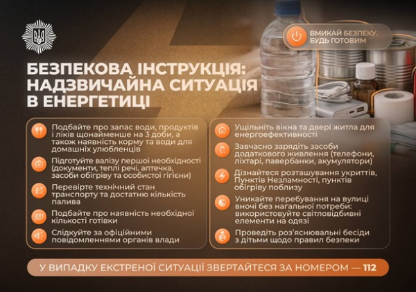 Українців закликали зробити запас води та їжі 